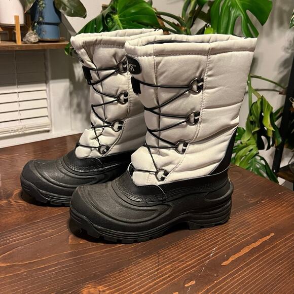 Ranger Tundra Women's Winter Snow Boots Black and Cream Size 9 Warm Cute - Picture 3 of 10